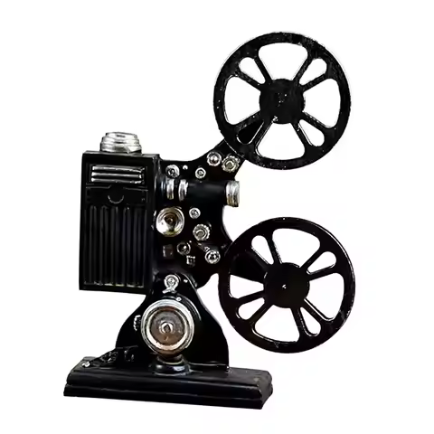 Vintage Movie Film Projector Sculpture 9.2inch Tall Table Decoration Old Fashion Showcase for Bedroo