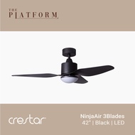 Crestar Ninja air (42inch) With LED (Black / White / Wood) Ceiling fans