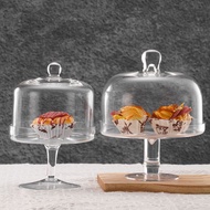 Transparent Glass Cake Stand Afternoon Tea Cake Bread Fruit Cake Stand Clean Glass Dome Cake Stand C