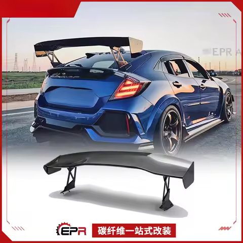 For Honda Civic FK7/FK8 Type R - Carbon Fiber GT Large Spoiler Vortex Fixed Wing