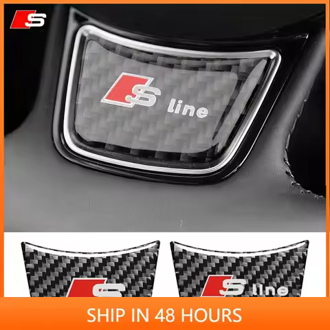 Auto Steering Wheel Sticker for Audi Sline RS S3 A7 A1 A5 A4 A3 B7 Q7 TT A6 Q5 B8 Q3 80 R8 A8 C7 B5 