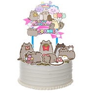 Pushen Cat Cute Cat Birthday Cake Topper Birthday Cake Decoration/