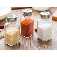 Glass Spice Bottle Sow Kitchen Spice Holder+Stainless Lid
