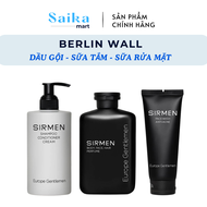 Giftbox Combo 3 BERLIN WALL - Sữa tắm gội nam 4in1 và Dầu gội nam 3in1 và Sữa rửa mặt nam 2in1 SIRME