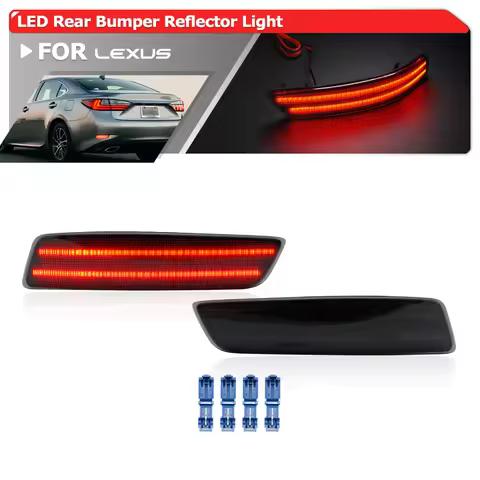 2x Smoked Rear Led Bumper Reflector Tail Brake Stop Light For Lexus ES300h ES350 GS200t GS300 GS350 