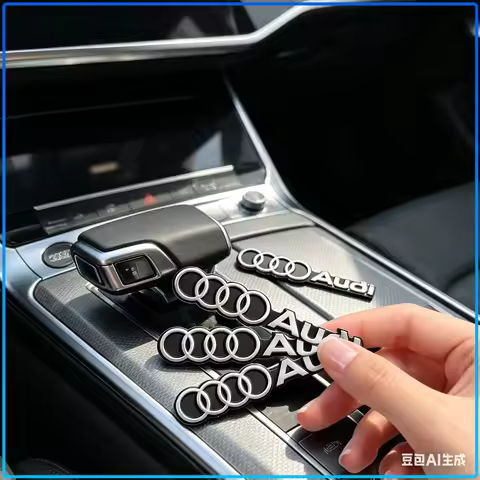 Car Audio Decorate 3D Aluminum Badge Emblem 3D Sticker For Audi A4 A3 A5 A6 A7 A8 Q3 Q5 Q7 Q8 B5 B6 