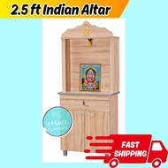 eHauz Classic Full Plywood 2.5ft Indian Altar- Almari Sembahyang Indian Altar Prayers Cabinet Hindu 