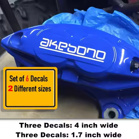 6pcs/set Custom Car Caliper Sticker Decals for Akebono Heat Resistant