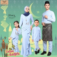 NOELLE Baju Raya Family Sedondon 2024 Baju Kurung Ibu Anak Baju Melayu Ayah Anak Baby JANICE PRO - B