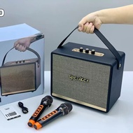 loa  M99 PRO 2 mic không dây có cổng cắm thêm mic và cổng cắm guitar mic sạc và có chọn echo trên mi