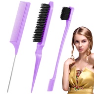 Slick Back Hair Brush, Edge Brush, Rat Tail Comb, Styling Brush, for Edge&Back Brushing, Combing, Sl