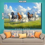 Jumbo Fengshui Horse Poster Wall Display 100x70cm 150x100cm 200x100cm + FRAME