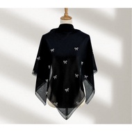 [HIDAYU PREMIUM]  Astana Ribbon Tudung Bawal Cotton Batu Manik Tabur Cotton Voile Bidang 45 Corak