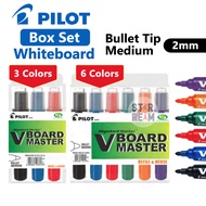 Pilot V Board Whiteboard Marker Bullet Medium Tip Refillable (Blister Pack) White Board Marker Set (