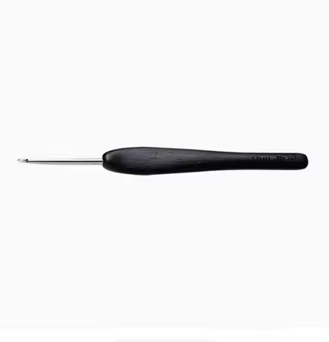 Jinlan Black Wood Handle Crochet Cloth Style Hook Hand Polished Stainless Steel Needle 0.1 0.2 0.3 0