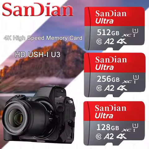 4K Compatible 64G 128G Micro SD Card High Speed U3 V30 A2 TF Memory Card for Digital Camera Photo St