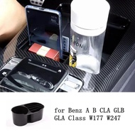 Car Center Cup Holder Phone Storage Box Bracket Stowing Holder Tidying For Mercedes Benz A B CLA GLB