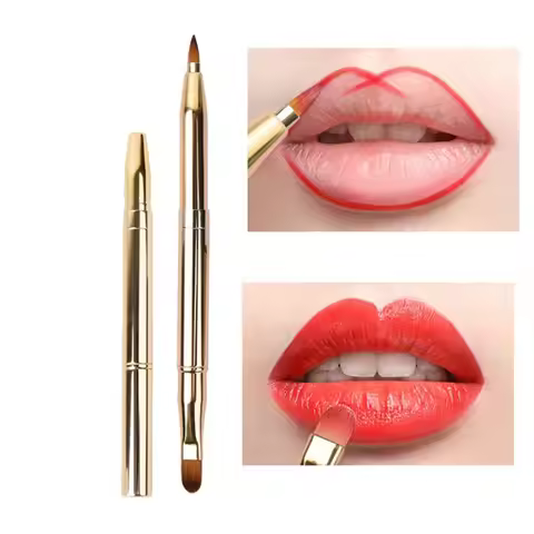Retractable Lip Makeup Brush Lipstick Lip Gloss Brush Telescopic Dual Use Lip Eyeshadow Brush Beauty