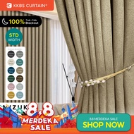 KKBS CURTAIN Mizuka 100% Blackout Curtain Ready Made Hook & Eyelet - Standard Width