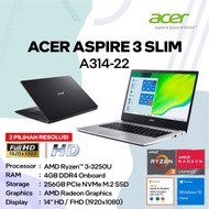 Acer Aspire 3 Slim A314-22-R446 Ryzen 3-3250U/4GB/256GB SSD/W10/Black