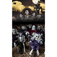 Skeleton-shaped cycling toy doll, purple dressed girl with fun self-walk sensor