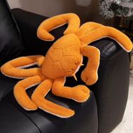 Simulation Crab Doll King Crab Plush Toy Orange Hairy Crab Seafood Doll Decoration Ornaments Cross-B