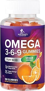 Omega 3 6 9 Gummies Extra Strength Essential Fatty Acid Supplement - Perilla Oil 369 Gummy - Best Ve