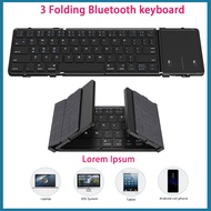 Mini Folding Wireless Keyboard Rechargeable Keyboard With Touchpad For Iphone Ipad Smartphones