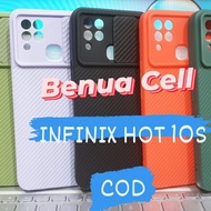 infinix hot 10s - case slide kamera infinix hot 10s sofcase slide - merah