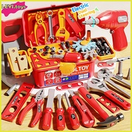 Toolbox Toy Electric Screwdriver Simulator Engineer Pretend Play Educational Toy for Kids Gift