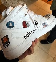 Nike Air Force 1 Mid Supreme NBA White