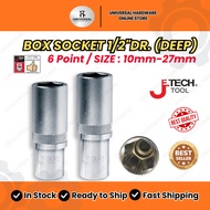 [READY STOCK] JETECH VANADIUM Box Socket 1/2"Dr. (DEEP) 6 Point / SIZE:10mm-27mm
