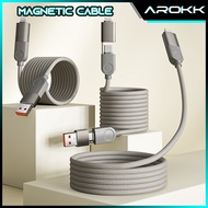 SG丨4 in 1 240W Magnetic Cable Fast Charging Cable Data Cable Self Winding Cable Type C I-O-S USB A H