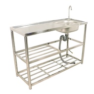 [特價]LOGIS一體式不鏽鋼水槽(附龍頭) 洗衣槽 洗碗槽 2020-120