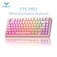 AULA F75 Pro Sillent Mechanical Keyboard 75% 80 Key Tri-Mode RGB Hot-swap Quiet Switch Office Essent