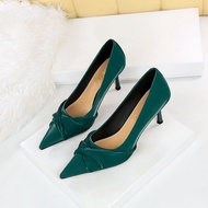 Sooday No. 1025 Green / Size 34-43 7cm/ high heels party heels/ party high heels mattePOLOS graduati