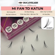 Wispy 7D eyelashes, 0.07 thick, C-CC-D curved, small glue base, even flare, Eyelash extension tool /