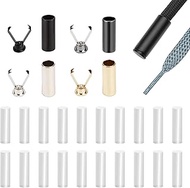 40 Pcs Blend Aglets for Shoelaces, Alloy and Plastic Shoe Lace Ends Tips, Sneakers Shoe Laces Shorte