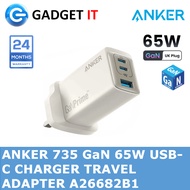 ANKER 735 GaNPrime 65W USB-C LAPTOP PHONE CHARGER TRAVEL ADAPTER A26682B1