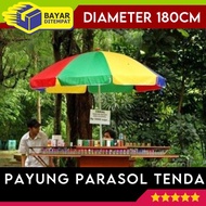 TENDA Colorful 180cm Parasol Tent Umbrella for Beach Cafe Sale