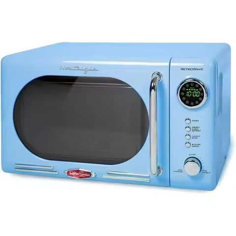 th Nostalgia Retro Countertop Microwave Oven - Large 800-Watt - 0.9 cu ft - 12 Pre-Programmed Cookin