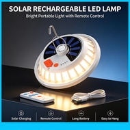 Rechargeable Solar LED Bulb Lamp (200W/400W) - 60/120 Lamp Beads, Remote Control, Portable Outdoor M