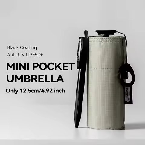 Parachase Small Pocket Sun Umbrella Women 6 Folding Mini Umbrella UV Protection Portable Lightweight