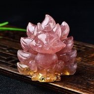 9-tailed Feng Shui Stone Fox Statue - Natural Feng Shui Stone Lyagems