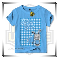 UPLINE GIRL DISTRO T-SHIRT CODE UP 031 LIGHT BLUE || GIRLS' CLOTHES 1-10 YEARS OLD