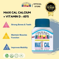 21st Century Maxi Cal (60'S), Calcium + Vitamin D - 60 Caplets
