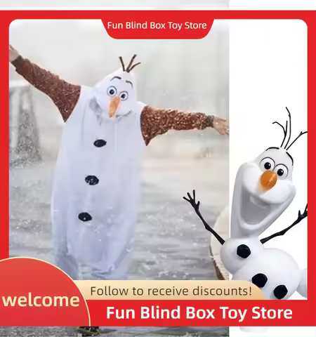 2025 Disney Cosplay Costume Frozen Olaf Snowman Pajamas Adult Children Jumpsuit Party Dress Fleece C