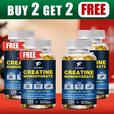 Buy 2 Get 2 Free! Premium Creatine Monohydrate Capsules, Support Muscle Growth, Strength Gains & Exe