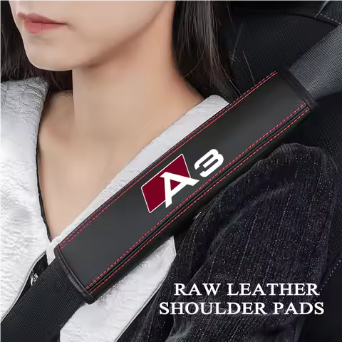 2PCS High Quality Car Seat Belt Protection Shoulder Pad Cover For AUDI A3 A4 A5 A7 A8 Q3 Q5 Q7 S3 S4