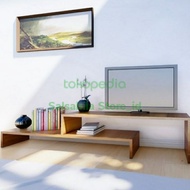 Rak tv minimalis kayu mahoni/Meja tv kayu solid Free Ongkir